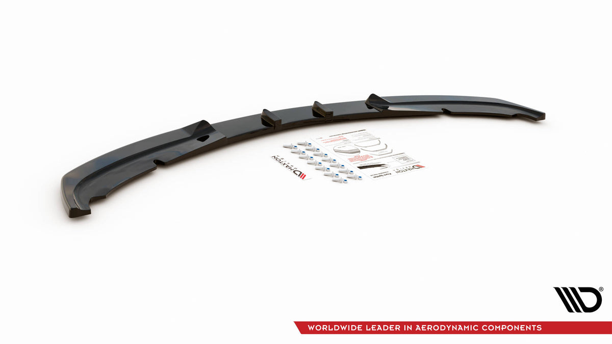 Street+ Spoilerlippe Front Ansatz V.1 passend für BMW 3er E90 schwarz Hochglanz – Ansicht 6
