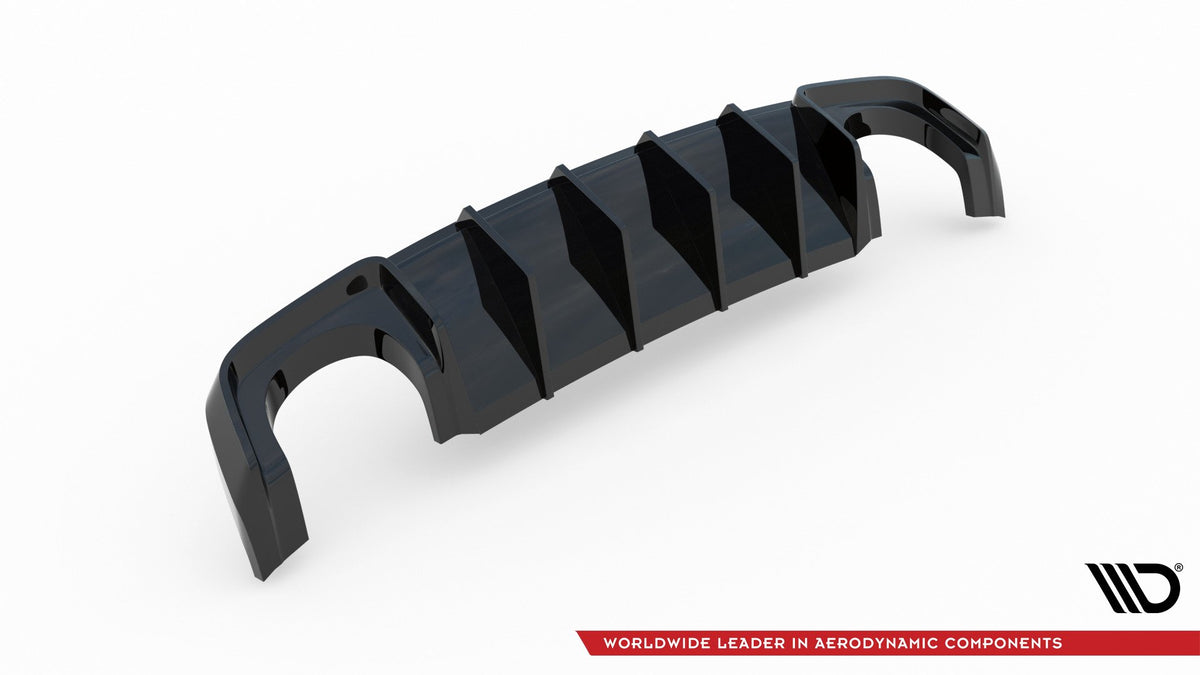 Diffusor Heck Ansatz passend für Audi RS3 8V Sportback schwarz Hochglanz – Ansicht 8