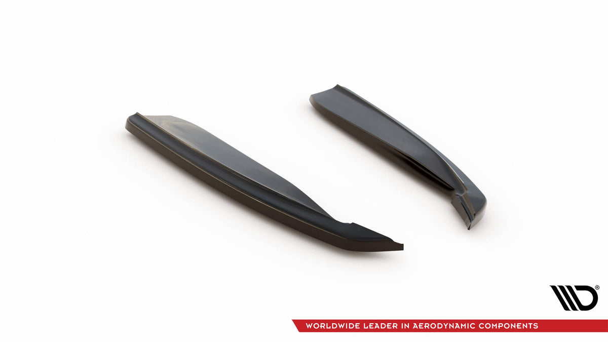 Heck Ansatz Flaps Diffusor passend für Mercedes C-Klasse S205 63 AMG schwarz Hochglanz – Ansicht 6