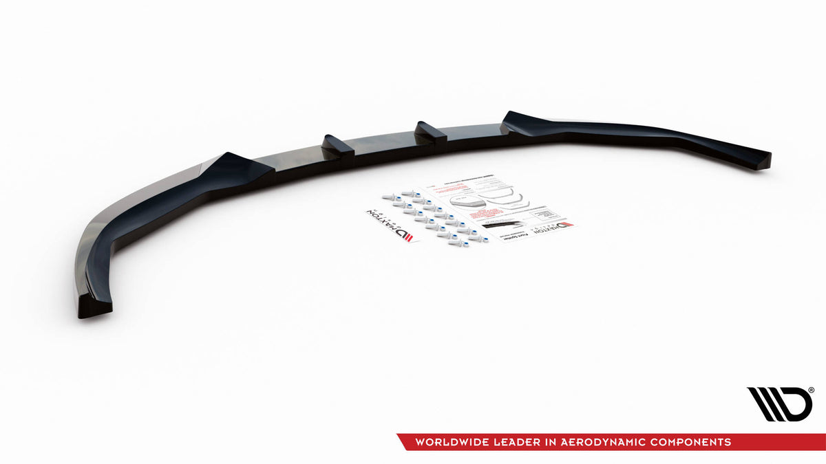 Street+ Spoilerlippe Front Ansatz V.1 passend für Dodge Charger RT Mk7 Facelift schwarz Hochglanz – Ansicht 6