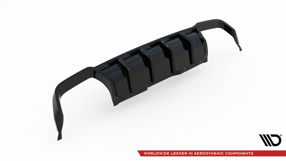 Diffusor Heck Ansatz passend für BMW X3 M F97 / F97 Facelift schwarz Hochglanz – Ansicht 11