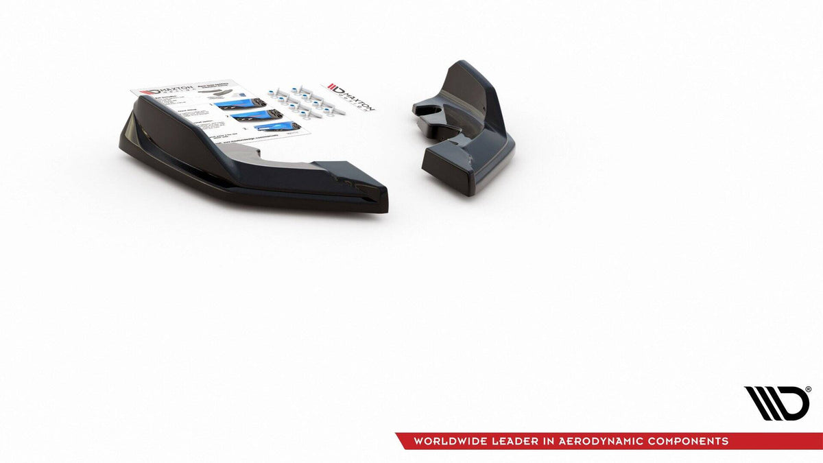 Heck Ansatz Flaps Diffusor V.4 passend für BMW 1er M-Paket / M135i / 128ti F40 schwarz Hochglanz – Ansicht 5