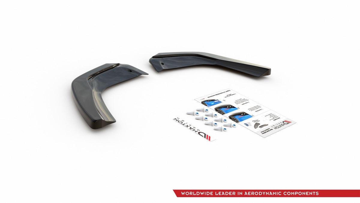 Heck Ansatz Flaps Diffusor passend für Mercedes A35 AMG Aero Hatchback W177 schwarz Hochglanz – Ansicht 7