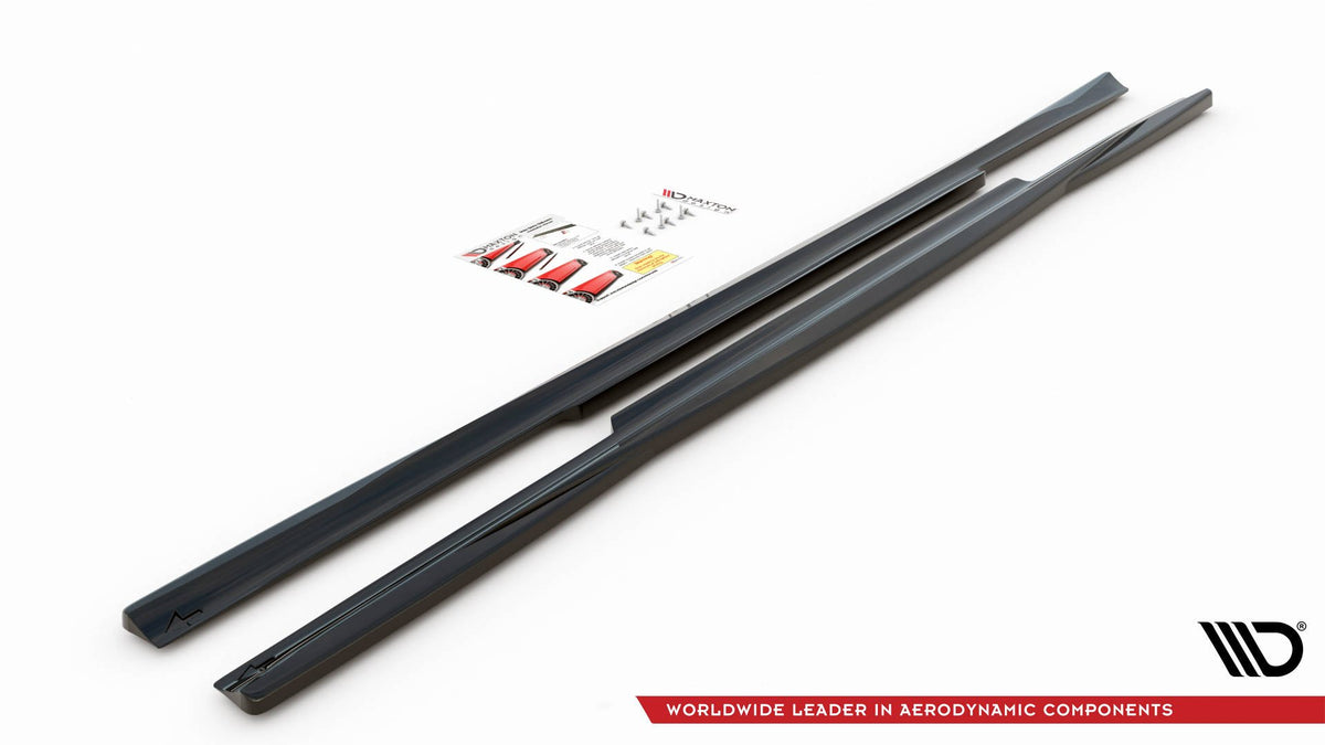 Street+ Seitenschweller Leisten passend für Mercedes-Benz C W205 schwarz Hochglanz – Ansicht 5