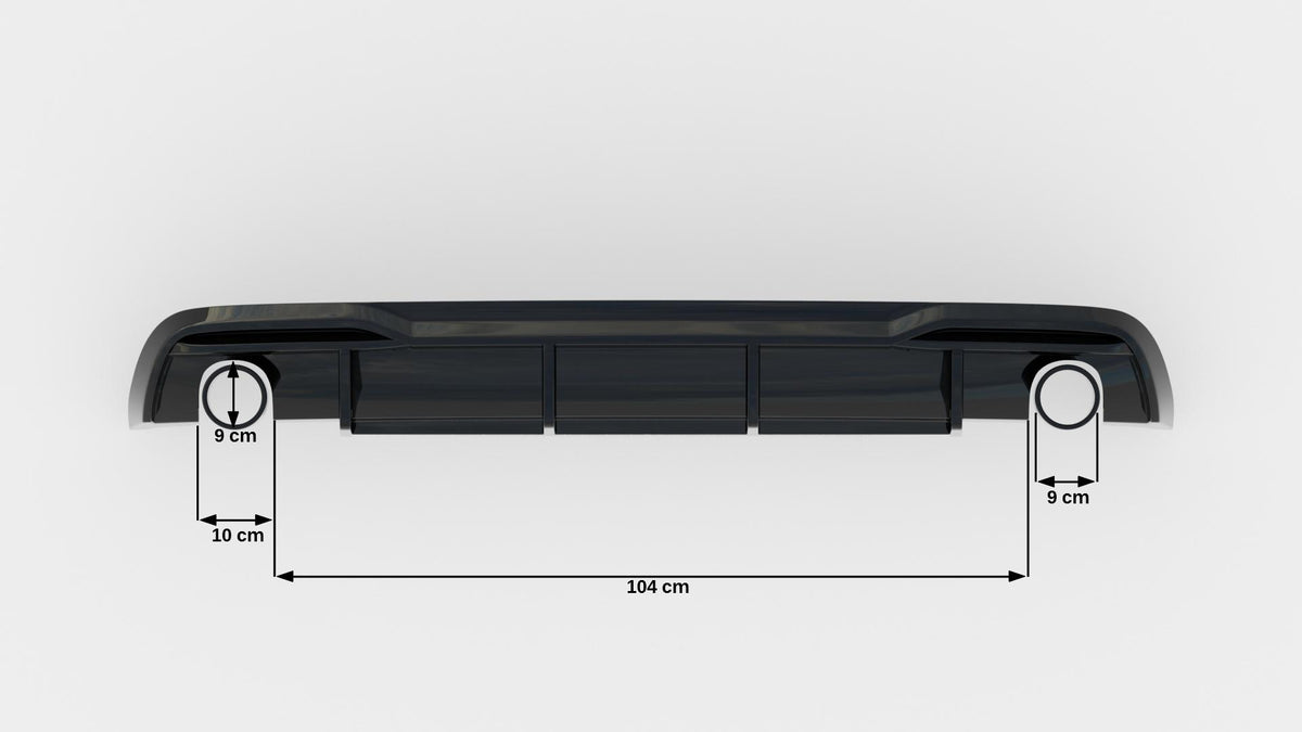 Diffusor Heck Ansatz passend für Audi A5 Sportback 8T Facelift (Einzelauspuff li. re.) – Ansicht 4