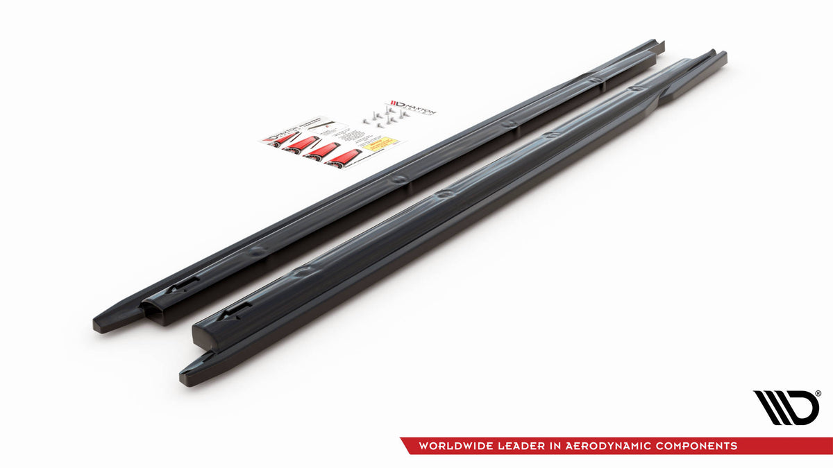 Street+ Seitenschweller Leisten V.2 passend für Seat Ibiza FR/ Standard Mk5 schwarz Hochglanz – Ansicht 5