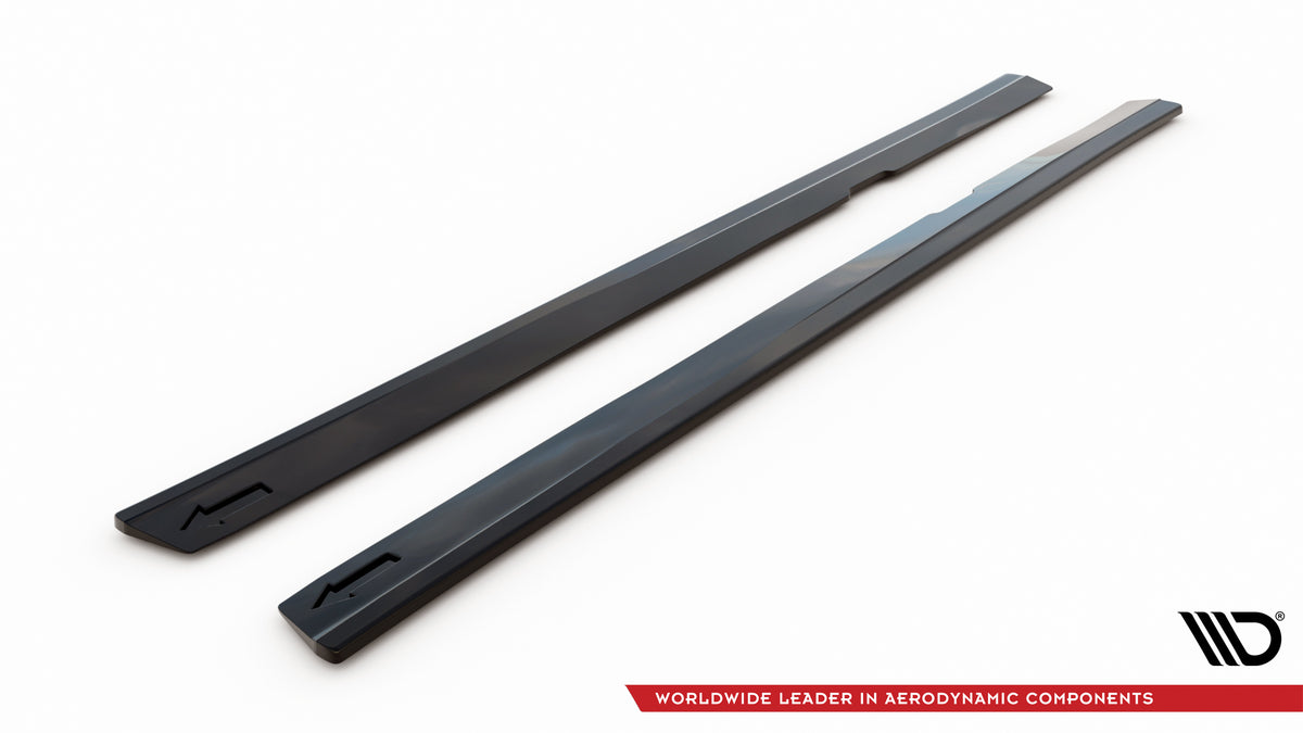 Street+ Seitenschweller Leisten V.2 passend für Volvo S60/V60 R-Design Mk3 schwarz Hochglanz – Ansicht 6