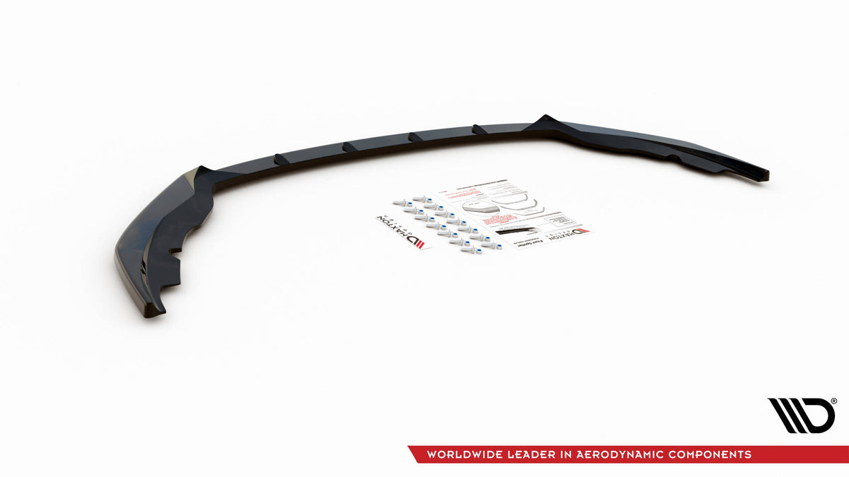 Street+ Spoilerlippe Front Ansatz V.1 passend für Skoda Fabia Mk3 schwarz Hochglanz – Ansicht 5
