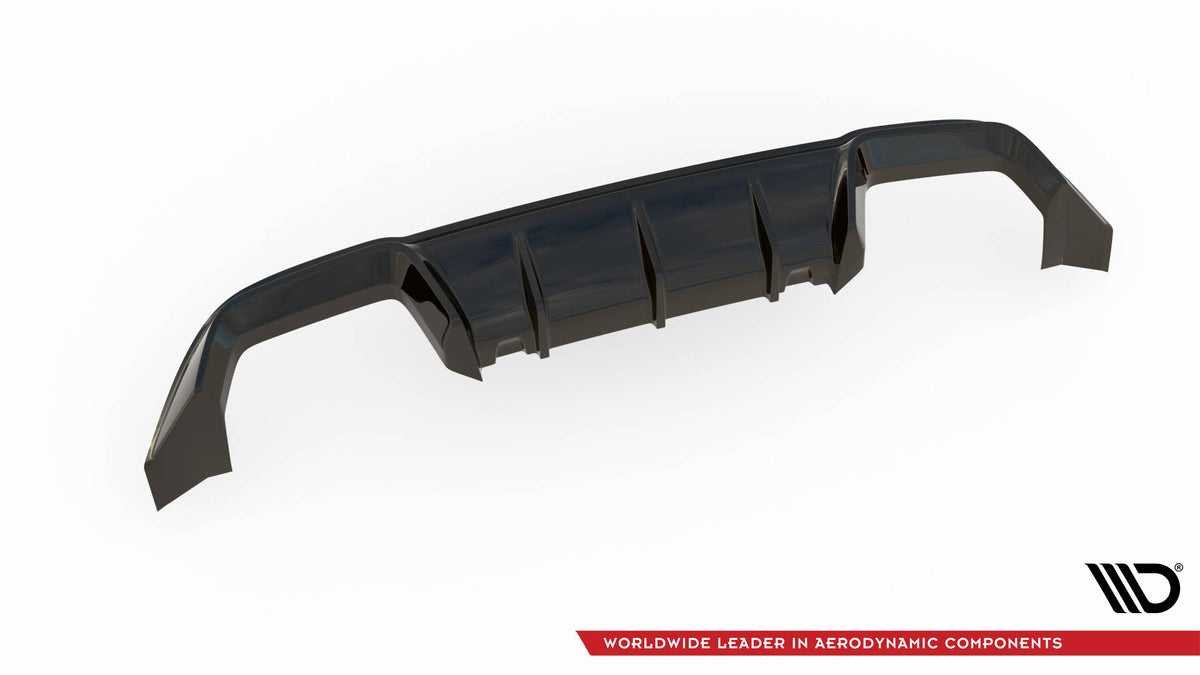Diffusor Heck Ansatz passend für VW Golf R Mk7 schwarz Hochglanz – Ansicht 7