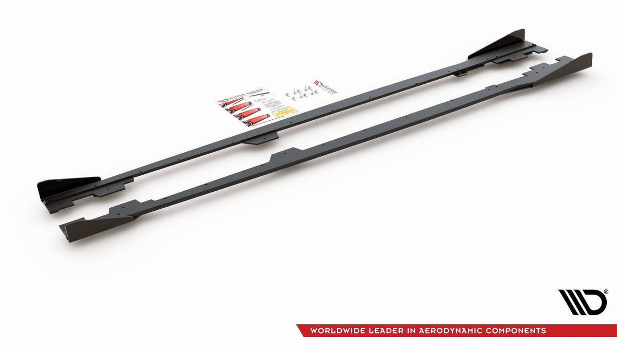 Street Pro Street+ Seitenschweller Leisten + Flaps passend für BMW 1er F21 M135i / M140i / M-Paket schwarz Hochglanz – Ansicht 7