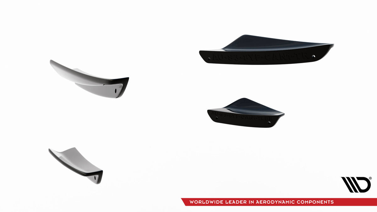 Stoßstangen Flaps Wings vorne Canards passend für Audi A3 S-Line Limousine / S3 Limousine 8Y Facelift – Ansicht 7