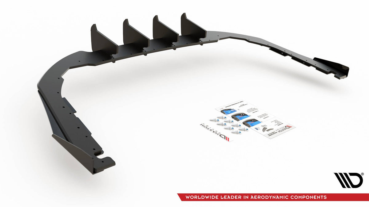 Street Pro Diffusor Heck Ansatz + Flaps passend für VW Arteon R-Line Limousine / Shooting Brake Mk1 schwarz Hochglanz – Ansicht 7