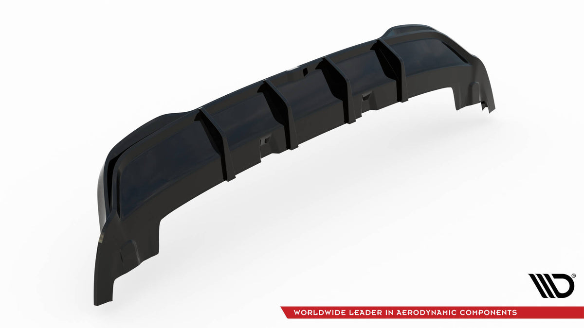 Diffusor Heck Ansatz passend für VW Golf GTE / R-Line Mk8 / Mk8 Facelift schwarz Hochglanz – Ansicht 7