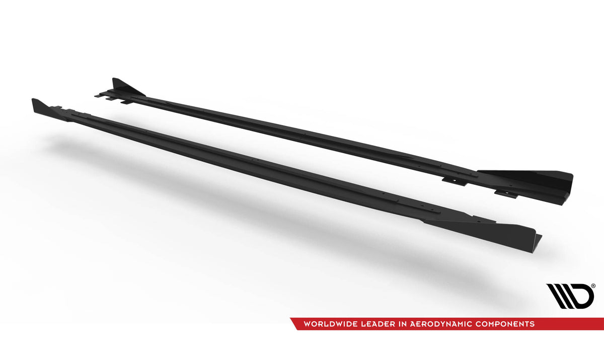 Street Pro Street+ Seitenschweller Leisten + Flaps passend für VW Scirocco R Mk3 / Mk3 Facelift schwarz Hochglanz – Ansicht 7
