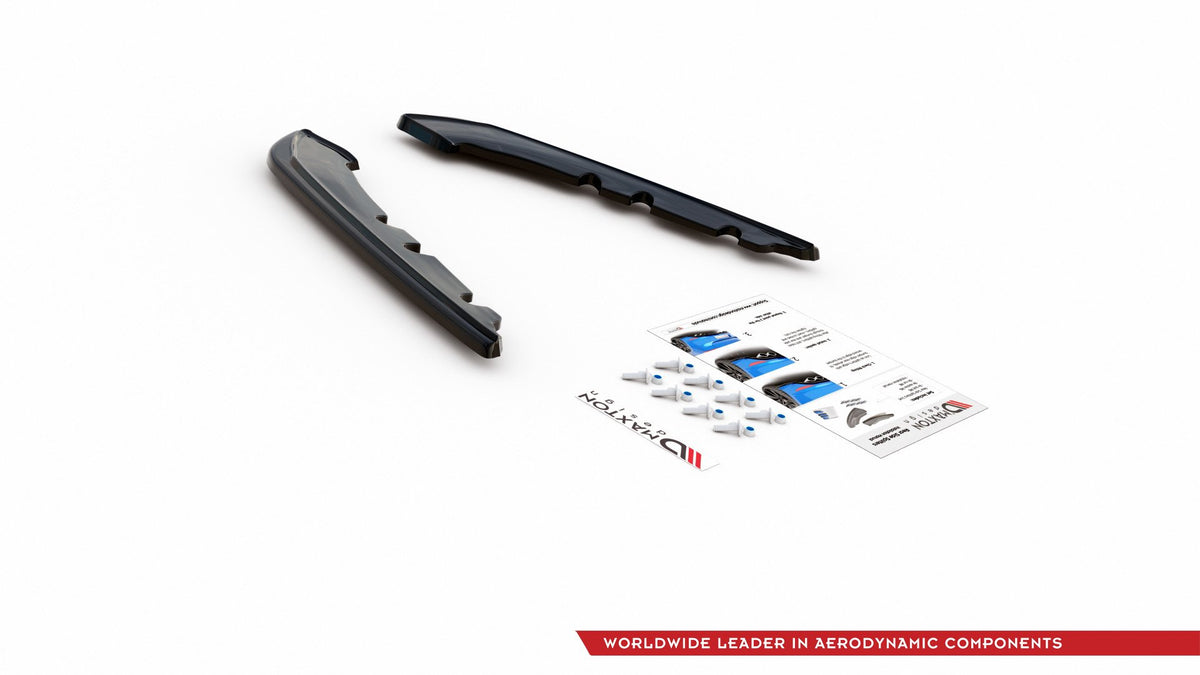 Heck Ansatz Flaps Diffusor passend für BMW 3er E91 Facelift schwarz Hochglanz – Ansicht 9