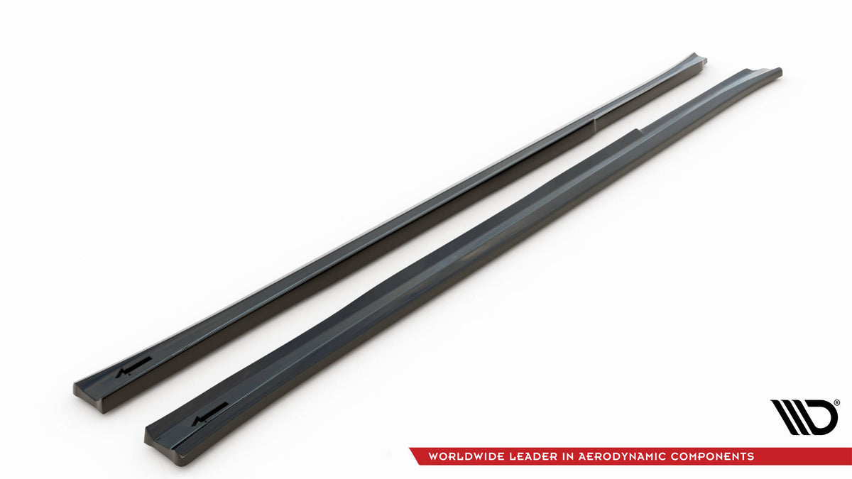 Street+ Seitenschweller Leisten passend für V.1 passend für BMW X3 M40d / M40i / M-Paket G01 schwarz Hochglanz – Ansicht 6