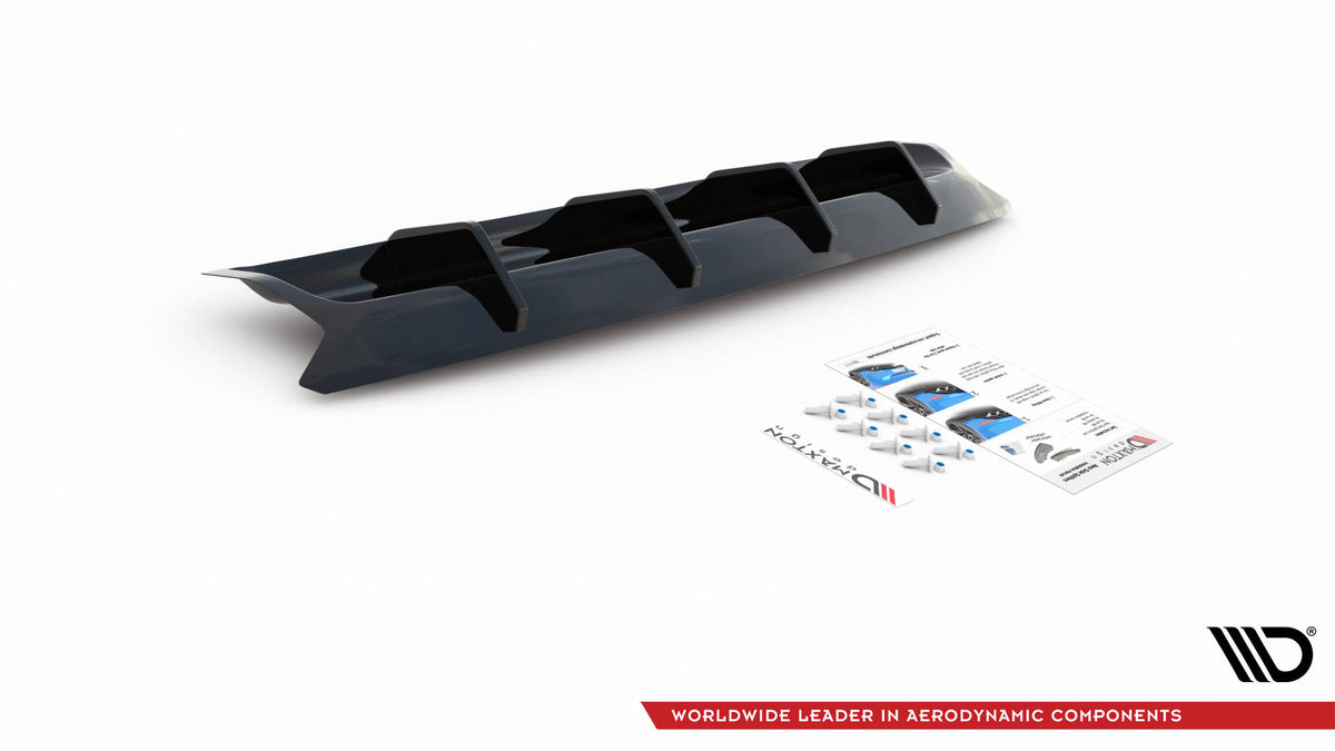 Diffusor Heck Ansatz passend für VW Touareg R-line Mk3 schwarz Hochglanz – Ansicht 6
