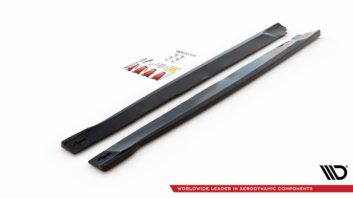 Street+ Seitenschweller Leisten passend für V.1 passend für Nissan 370Z Nismo Facelift schwarz Hochglanz – Ansicht 6
