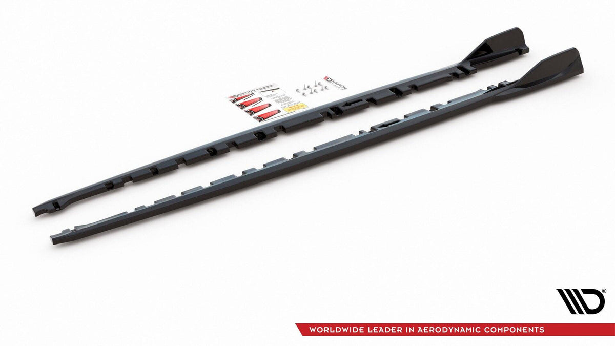 Street+ Seitenschweller Leisten passend für V.3 passend für BMW 1er M-Paket/ M135i / 128ti F40 schwarz Hochglanz – Ansicht 8