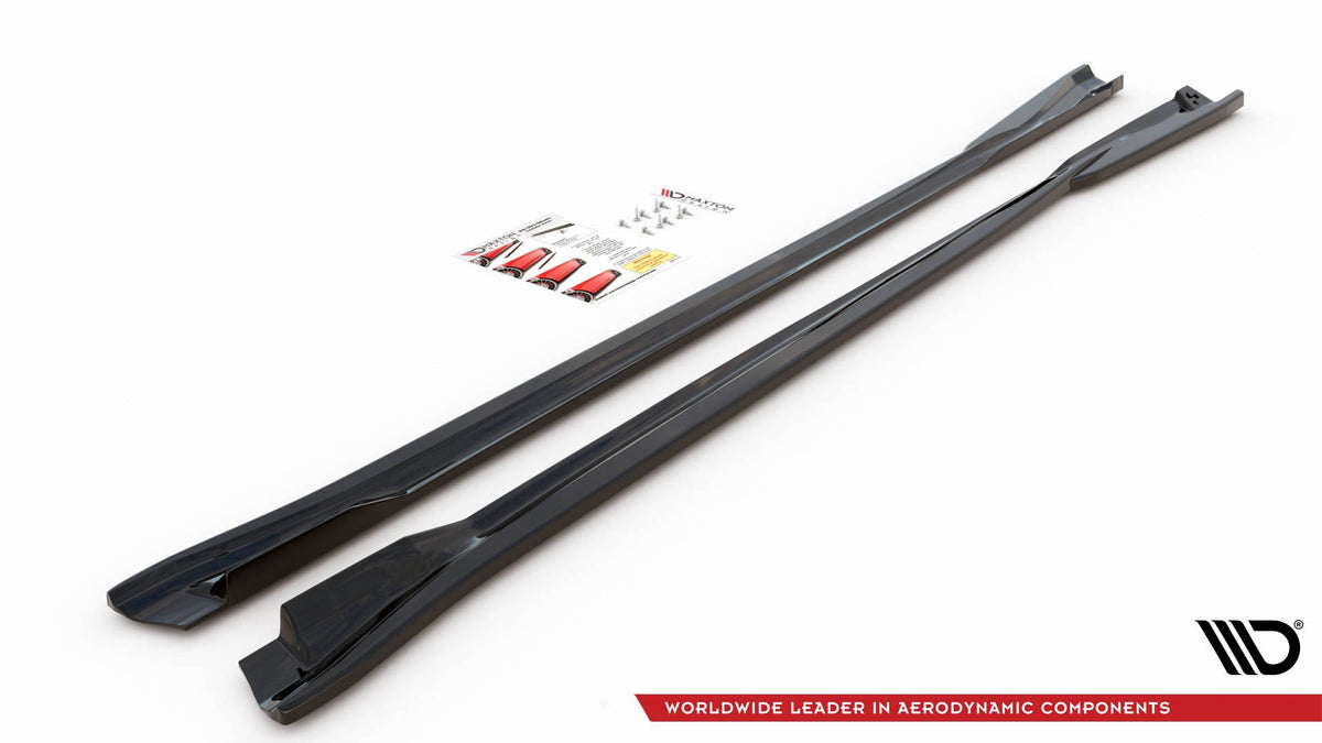 Street+ Seitenschweller Leisten passend für VW Arteon R/ R-Line Limousine / Shooting Brake Mk1 Facelift schwarz Hochglanz – Ansicht 5