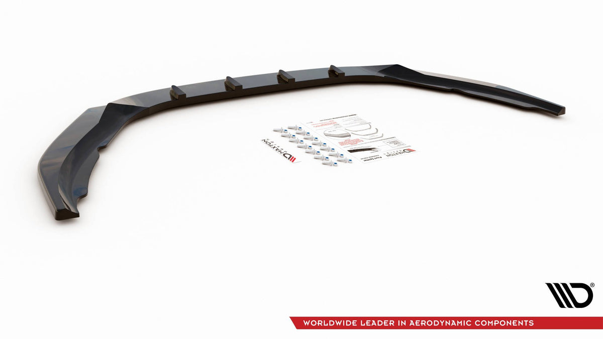 Street+ Spoilerlippe Front Ansatz V.2 passend für Volvo S60 R-Design Mk2 Facelift schwarz Hochglanz – Ansicht 5