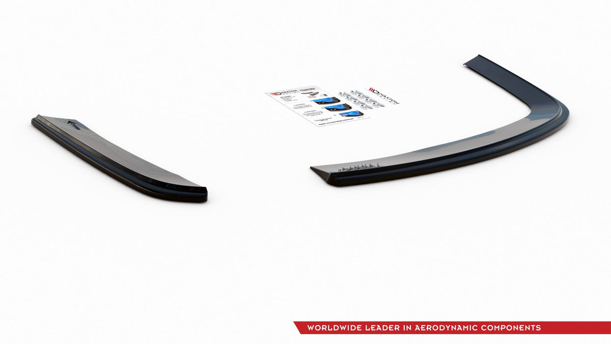 Heck Ansatz Flaps Diffusor passend für VOLKSWAGEN JETTA MK6 SEDAN vor Facelift schwarz Hochglanz – Ansicht 2