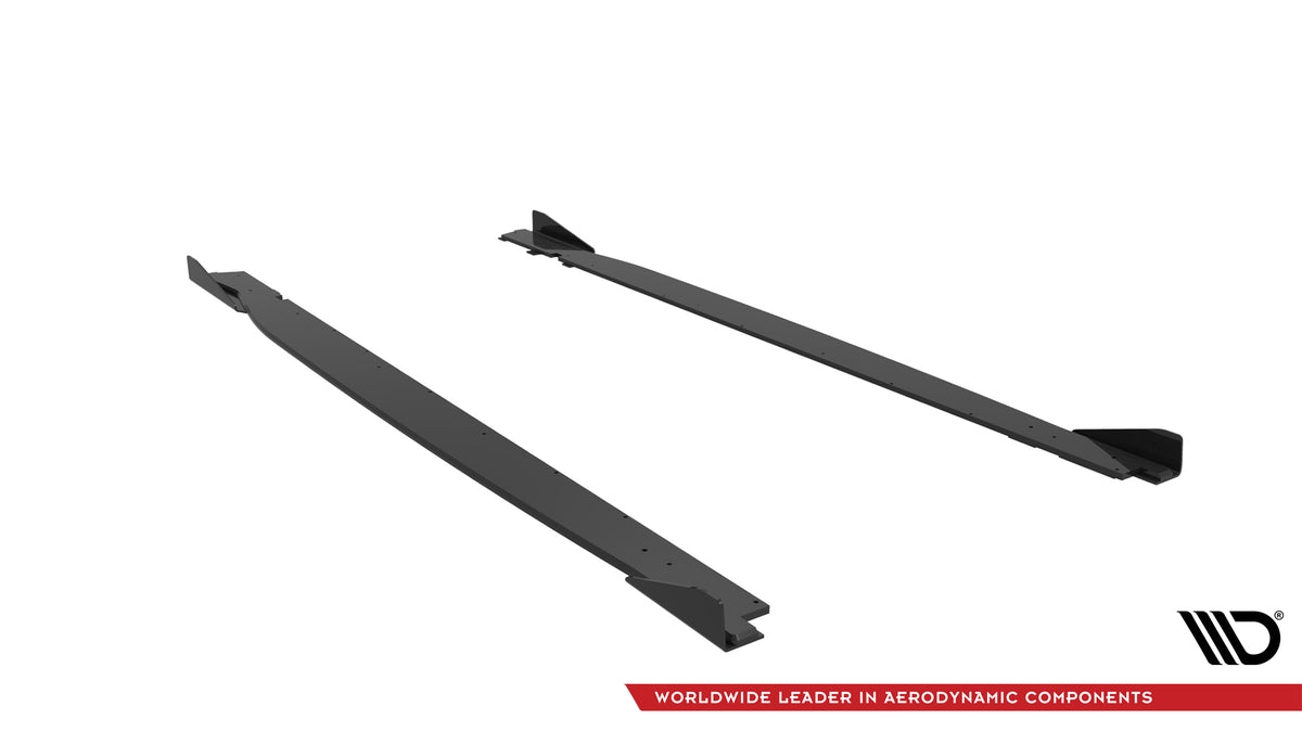 Street Pro Street+ Seitenschweller Leisten passend für V.1 + Flaps passend für Subaru BRZ Mk2 schwarz Hochglanz – Ansicht 7