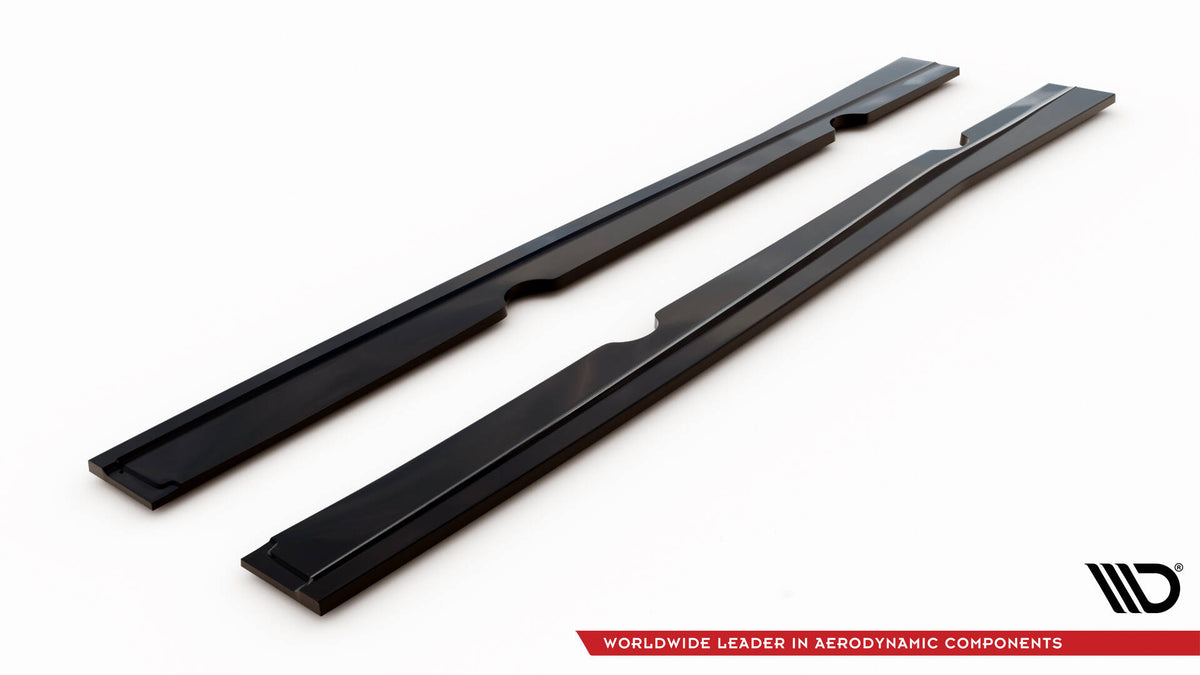 Seitenschweller Diffuser Ford Fiesta ST / ST-Line Mk7 / Mk7 Facelift schwarz Hochglanz – Ansicht 6