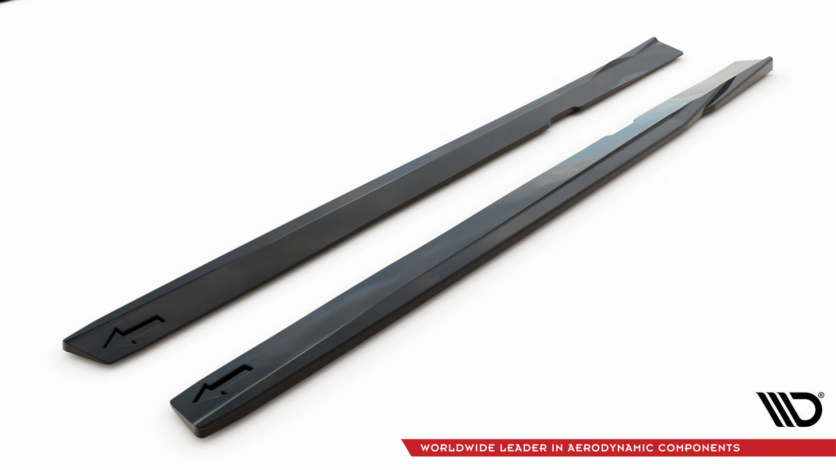 Street+ Seitenschweller Leisten passend für V.1 passend für Volvo S60/V60 R-Design Mk3 schwarz Hochglanz – Ansicht 6