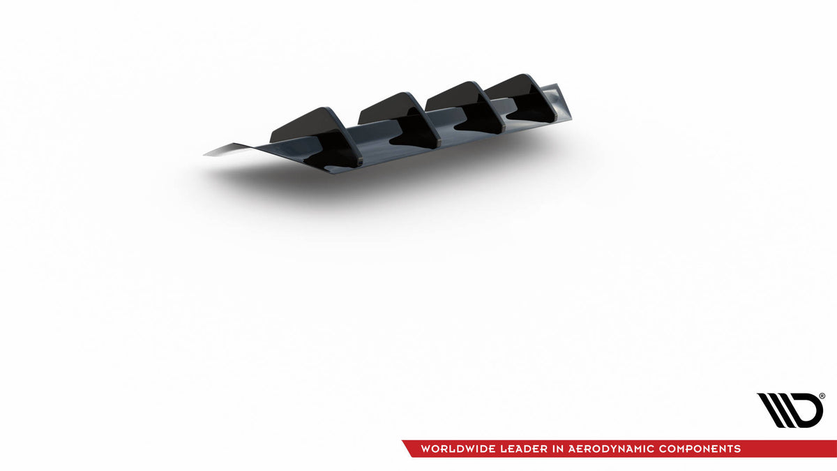 Diffusor Heck Ansatz passend für Audi A4 B9 Facelift schwarz Hochglanz – Ansicht 7