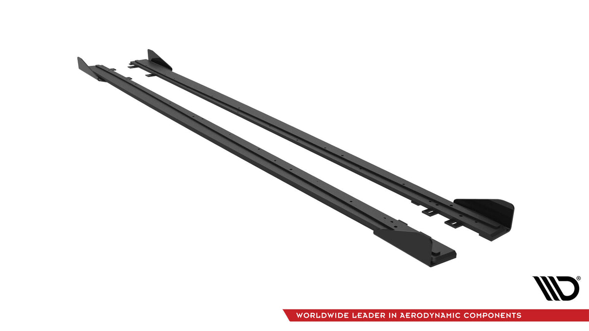 Street Pro Street+ Seitenschweller Leisten + Flaps passend für BMW 4er Coupe / Gran Coupe / Cabrio M-Paket F32 / F36 / F33 schwarz Hochglanz – Ansicht 6