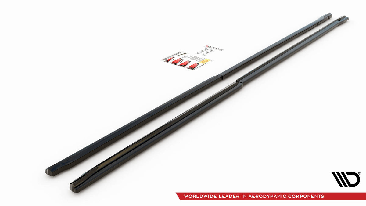 Street+ Seitenschweller Leisten passend für Mercedes-Benz Vito Extra Long W447 schwarz Hochglanz – Ansicht 5
