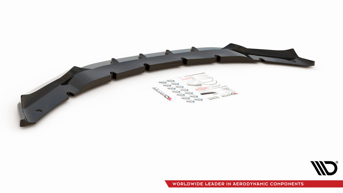 Street+ Spoilerlippe Front Ansatz V.1 passend für BMW X5 M F85 / X6 M F86 schwarz Hochglanz – Ansicht 8