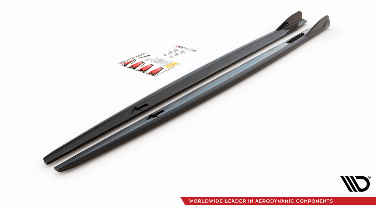 Street+ Seitenschweller Leisten V.2 passend für BMW 2 Gran Coupe M-Paket / M235i F44 schwarz Hochglanz – Ansicht 5