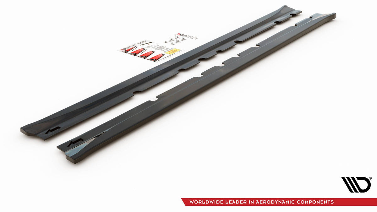 Street+ Seitenschweller Leisten passend für Mitsubishi Lancer Mk8 schwarz Hochglanz – Ansicht 5