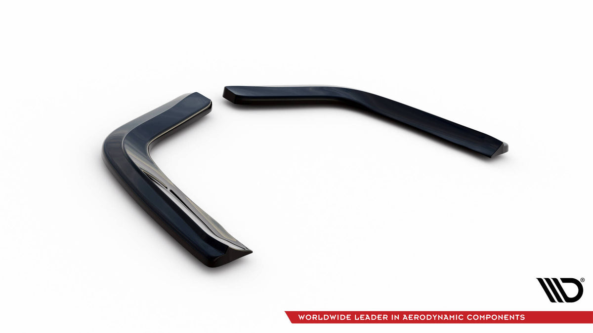 Heck Ansatz Flaps Diffusor passend für Porsche Panamera GTS 971 schwarz Hochglanz – Ansicht 6