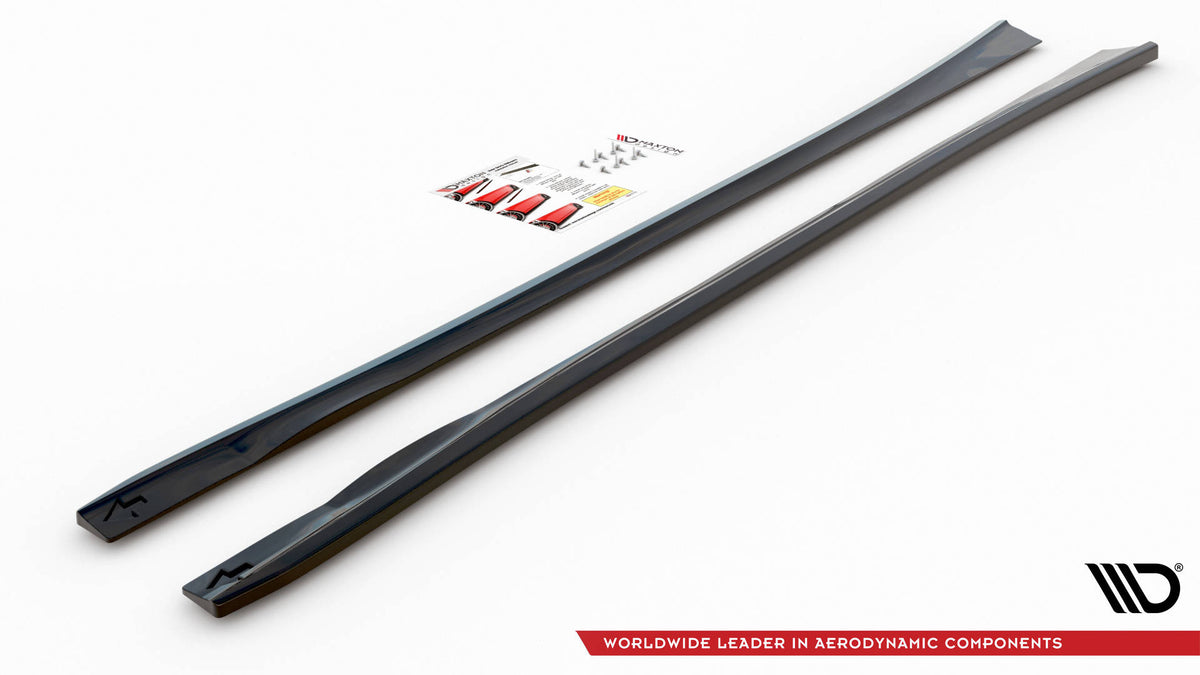 Street+ Seitenschweller Leisten passend für Dodge Charger RT Mk7 Facelift schwarz Hochglanz – Ansicht 6