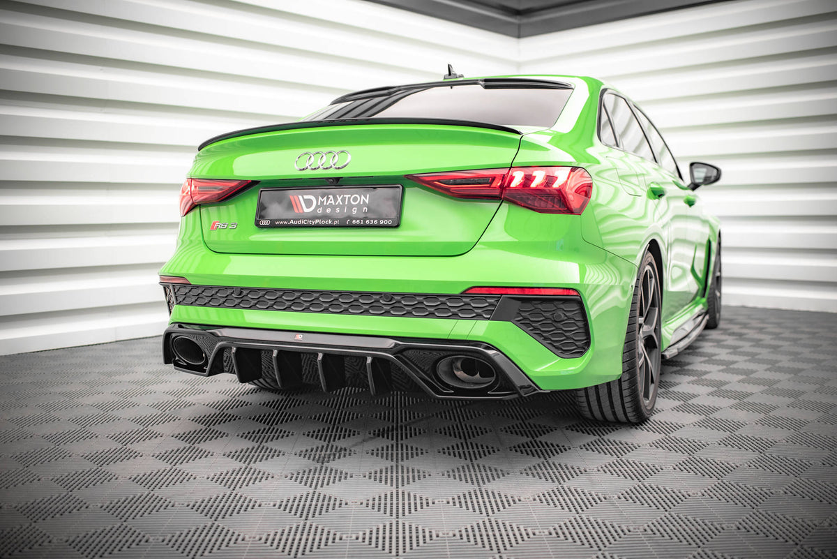 Diffusor Heck Ansatz passend für Audi RS3 8Y schwarz Hochglanz – Ansicht 12