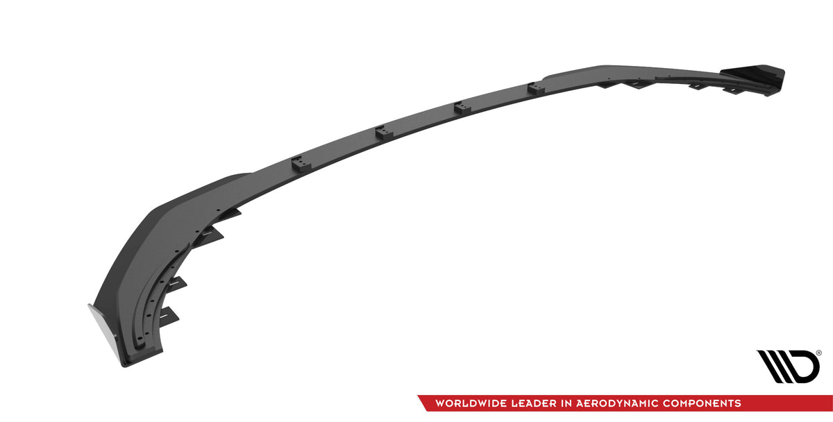 Street Pro Street+ Spoilerlippe Front Ansatz + Flaps passend für Mercedes-AMG C43 Coupe / Cabrio C205 Facelift / A205 Facelift schwarz Hochglanz – Ansicht 6