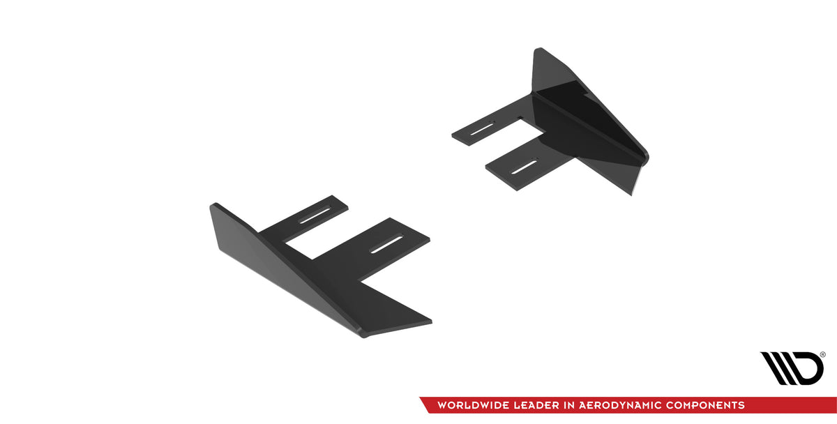Hintere Seiten Flaps passend für Mercedes-AMG C43 Coupe / Cabrio C205 Facelift / A205 Facelift schwarz Hochglanz – Ansicht 5