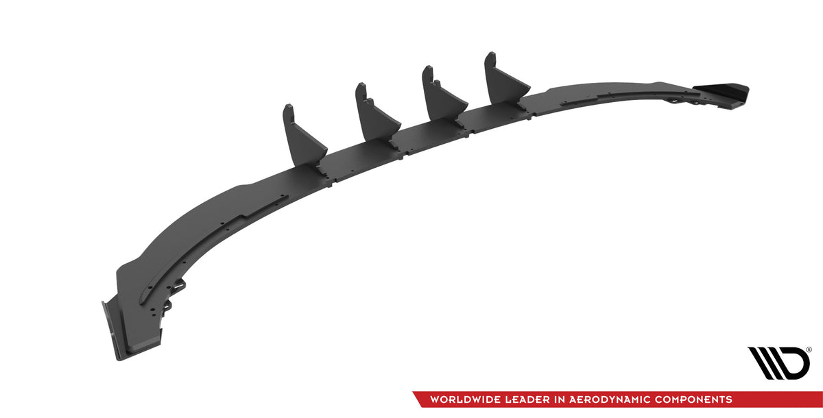 Robuste Racing Diffusor Heck Ansatz + Flaps passend für Audi A3 Sportback 8Y schwarz Hochglanz – Ansicht 7