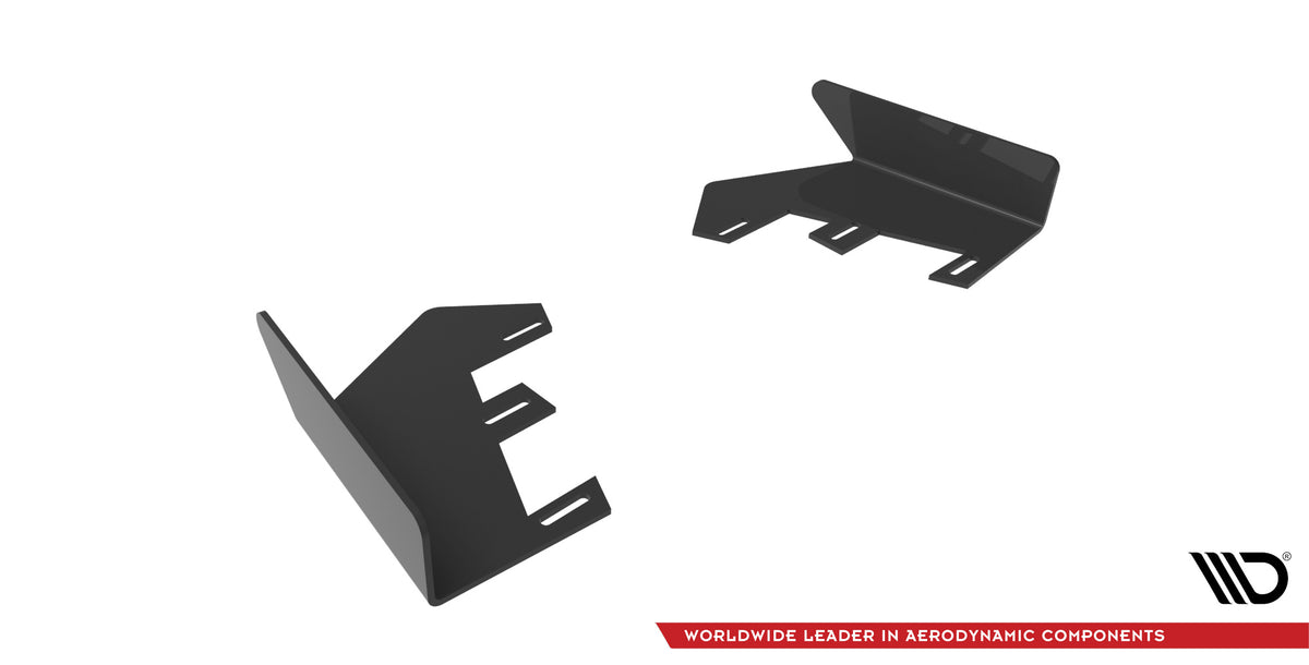Hintere Seiten Flaps passend für Mercedes A35 AMG Hatchback Aero Pack W177 schwarz Hochglanz – Ansicht 6