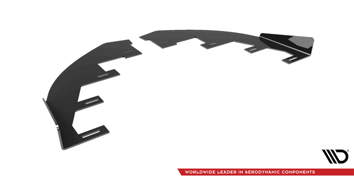 Front Stoßstange Flaps passend für Mazda 3 MPS Mk1 schwarz Hochglanz – Ansicht 5