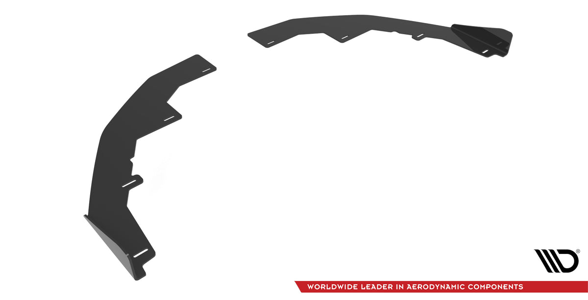Front Stoßstange Flaps passend für Audi S3/A3 S-Line 8Y schwarz Hochglanz – Ansicht 5