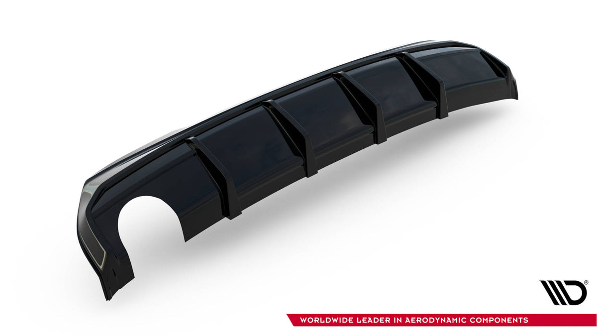 Diffusor Heck Ansatz V.3 passend für BMW 1er M-Paket / 128ti F40 (Ausführung mit einseitigem Doppelauspuffendrohr) – Ansicht 6