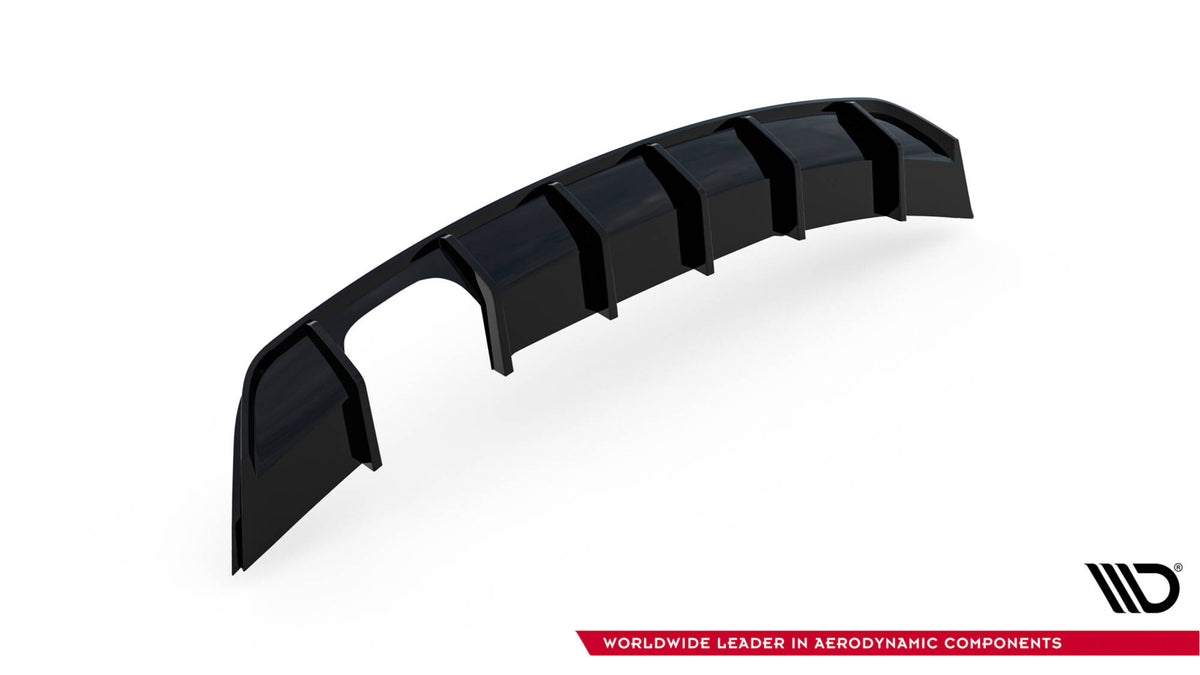 Diffusor Heck Ansatz V.1 passend für VW Scirocco Mk3 schwarz Hochglanz – Ansicht 8