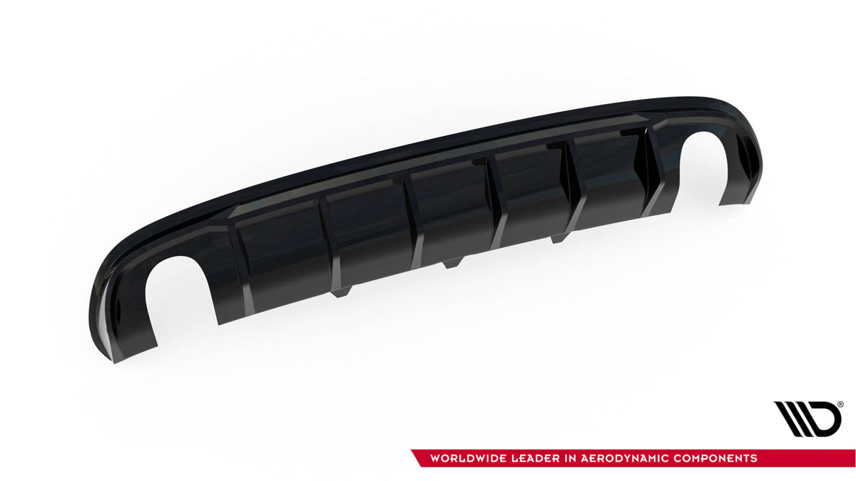 Diffusor Heck Ansatz passend für Audi A4 S-Line Limousine / Avant B8 (Einzelauspuff li. re.) – Ansicht 6