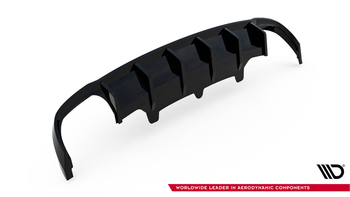 Diffusor Heck Ansatz passend für Audi A6 Limousine / Avant C7 (Doppelauspuff li. re.) – Ansicht 5
