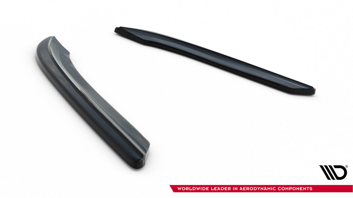 Heck Ansatz Flaps Diffusor passend für BMW 6er Coupe E63 / Cabrio E64 schwarz Hochglanz – Ansicht 6