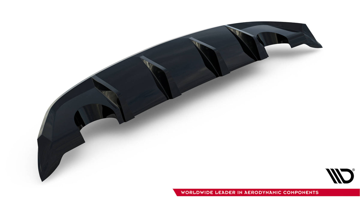 Diffusor Heck Ansatz passend für Ford Focus ST Mk2 FL schwarz Hochglanz – Ansicht 7